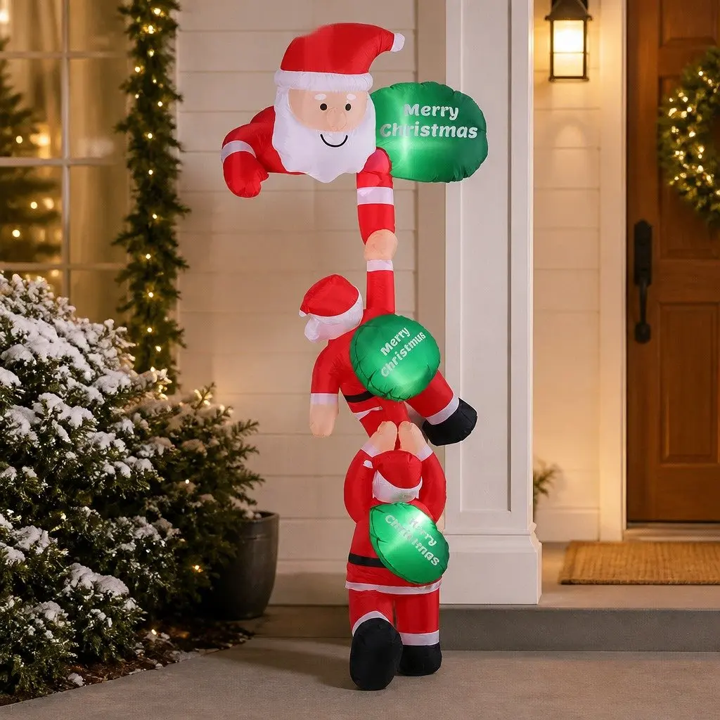 2.5M Christmas Inflatable Climbing Santa