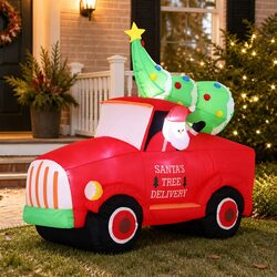 1.6M Christmas Inflatable Santa Truck – Specs and Features