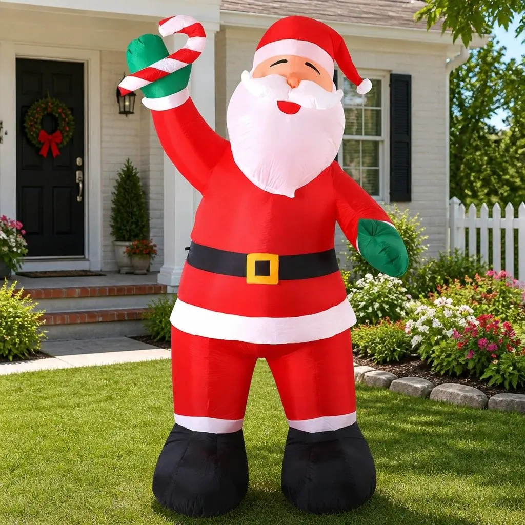 Christmas Inflatable Santa Decoration Indoor Outdoor 3M Red White LED