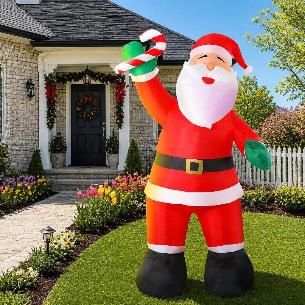 Christmas Inflatable Santa Decoration Indoor Outdoor 3M Red White LED