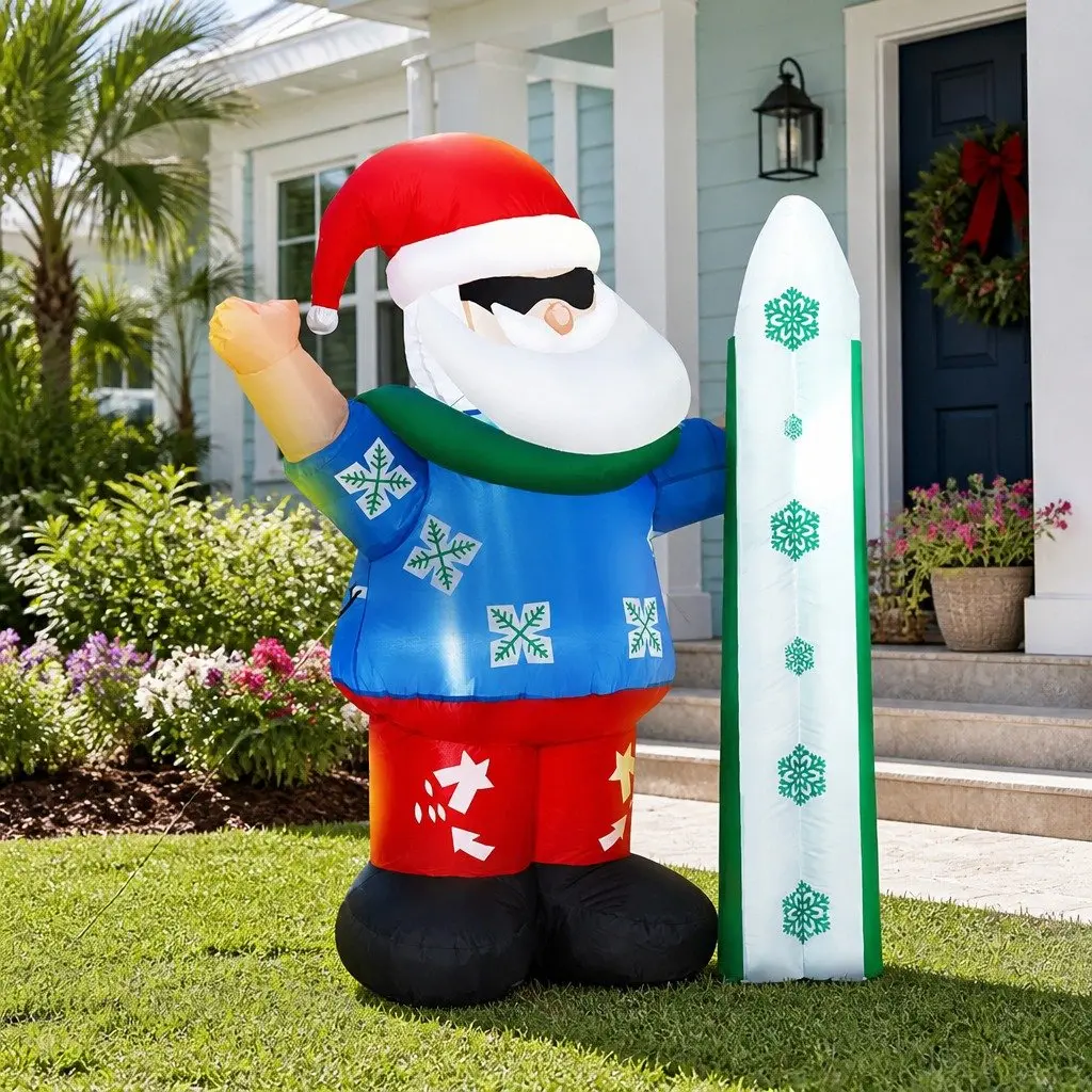 1.6M Inflatable Santa with LED Lights