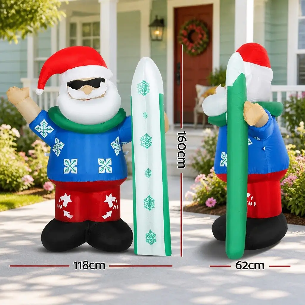 1.6M Inflatable Santa with LED Lights