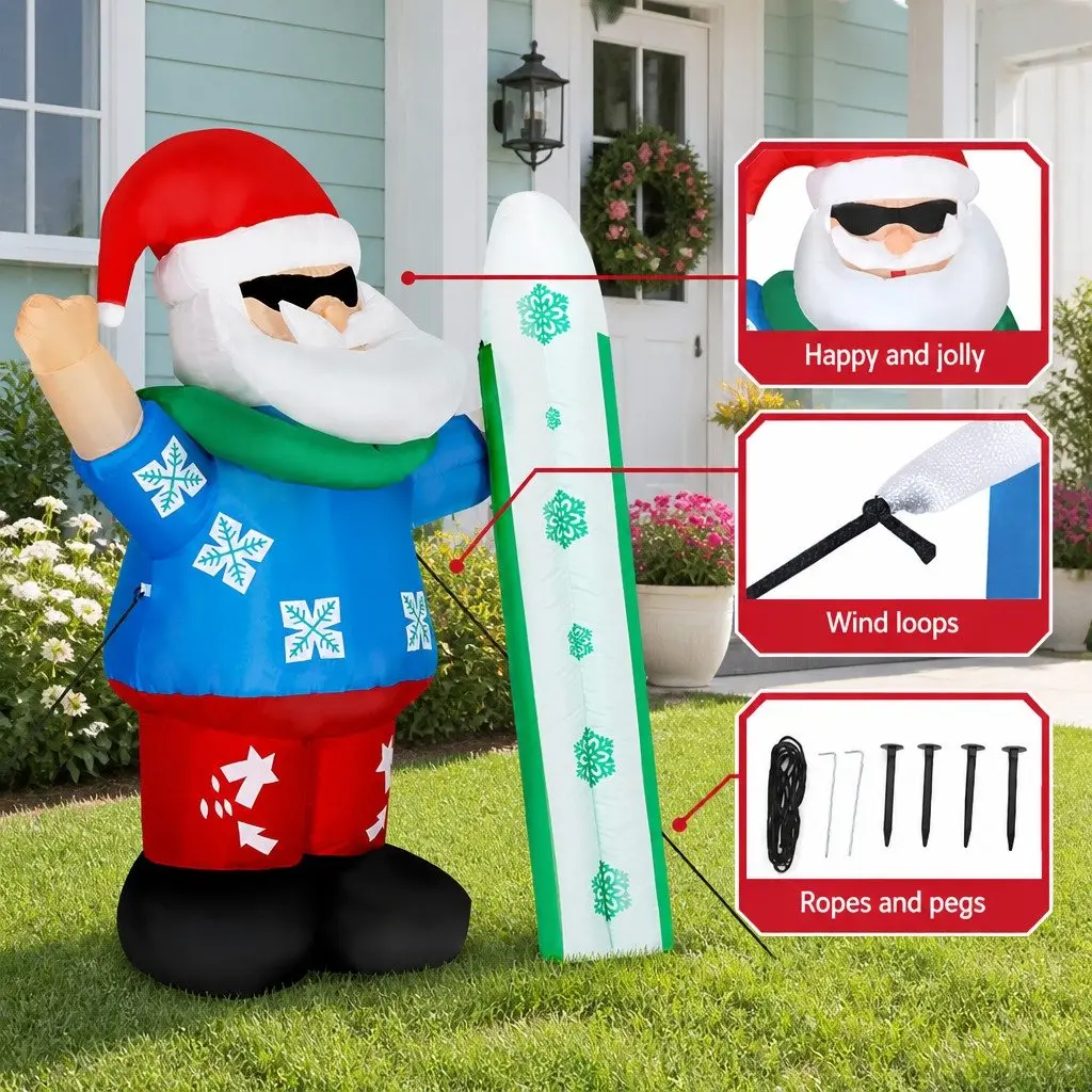 1.6M Inflatable Santa with LED Lights