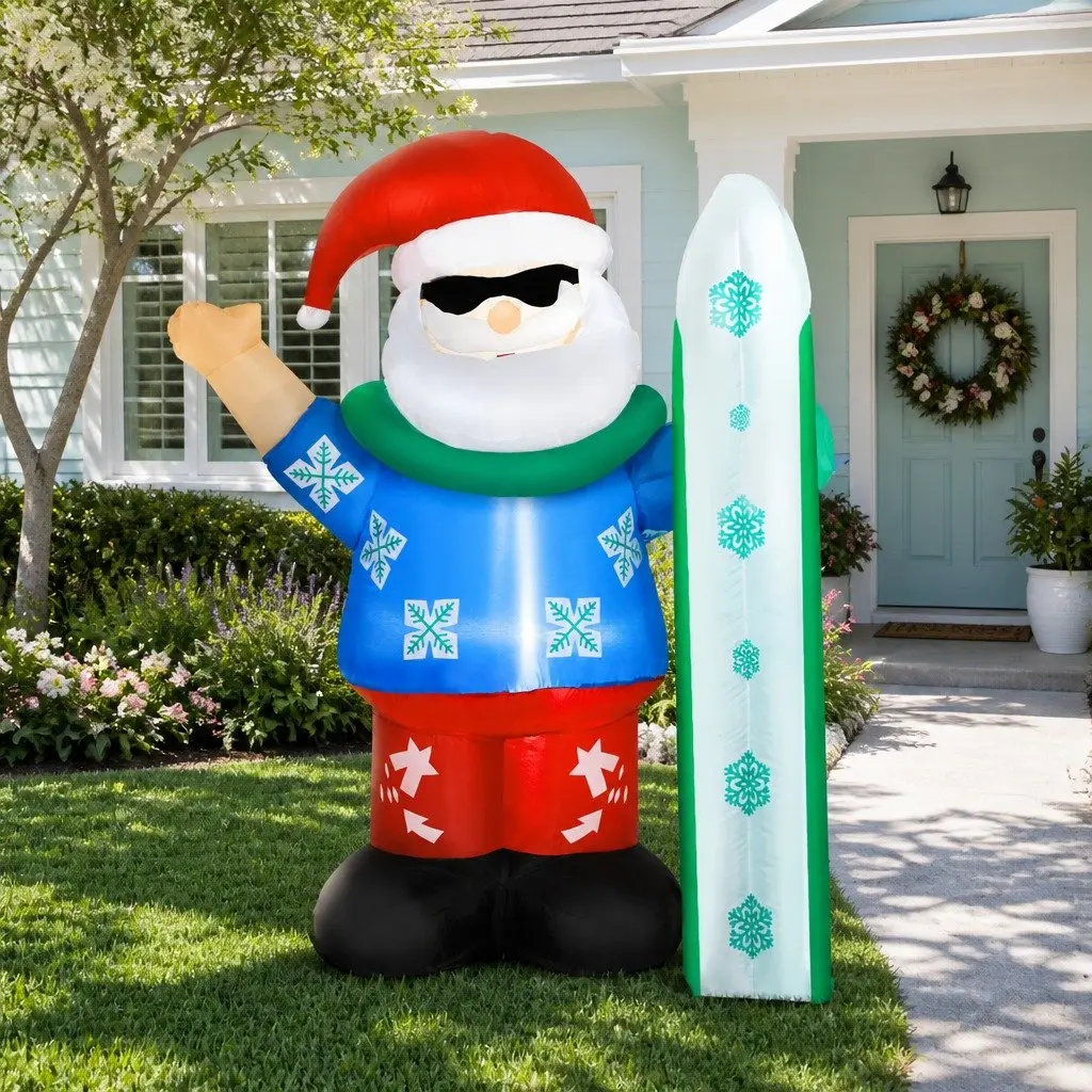 1.6M Inflatable Santa with LED Lights