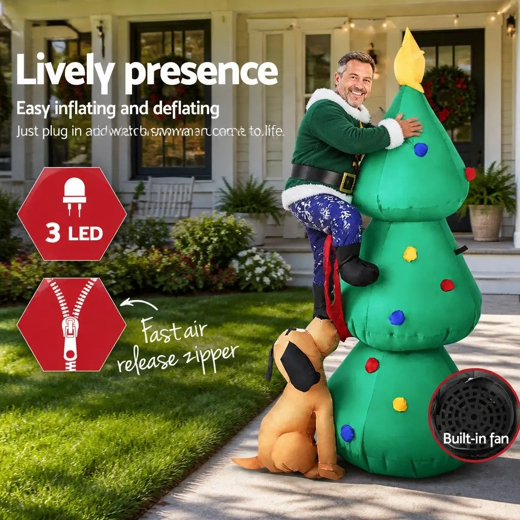 Christmas Inflatable Santa Tree Outdoor 1.8M