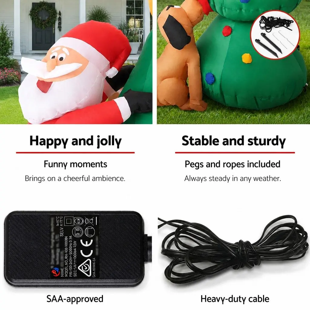Christmas Inflatable Santa Tree Outdoor 1.8M