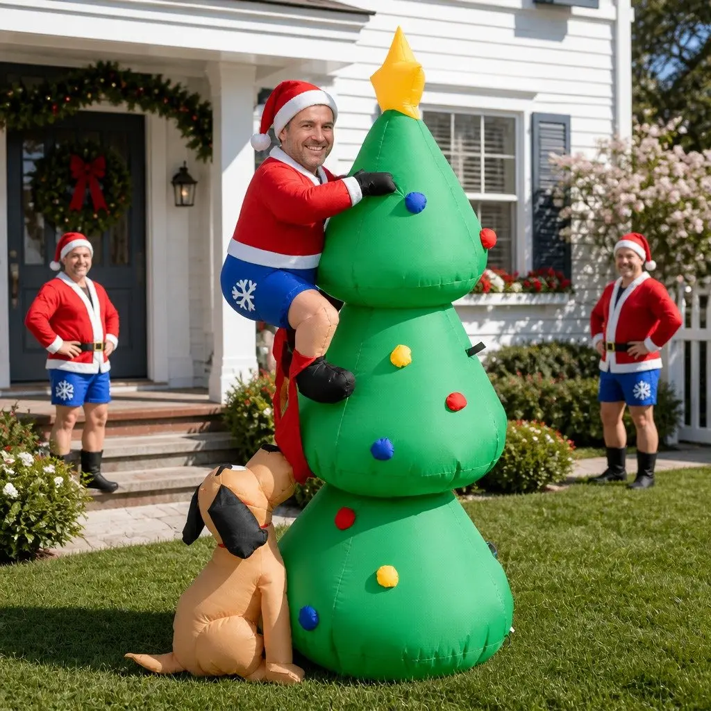 Christmas Inflatable Santa Tree Outdoor 1.8M