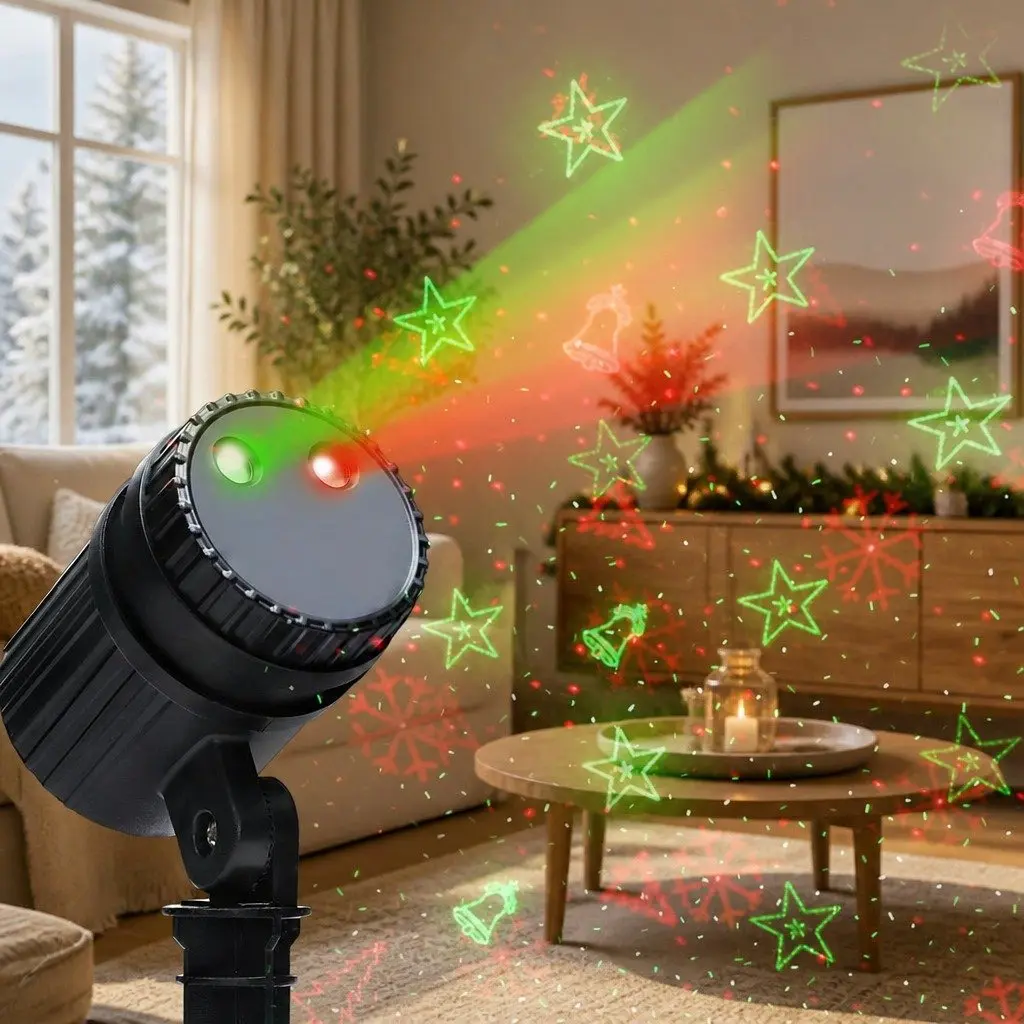 Laser Light Projector Outdoor Use Red Green Flashing