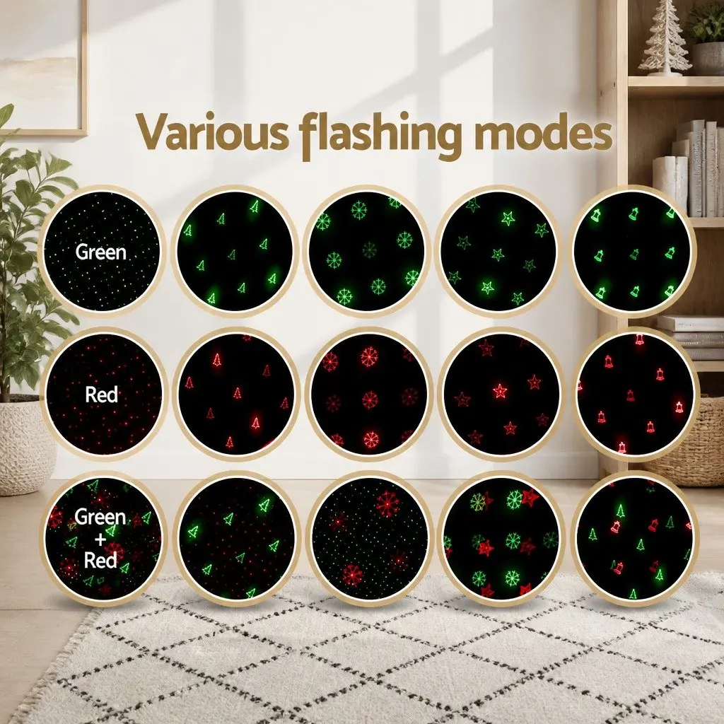 Laser Light Projector Outdoor Use Red Green Flashing