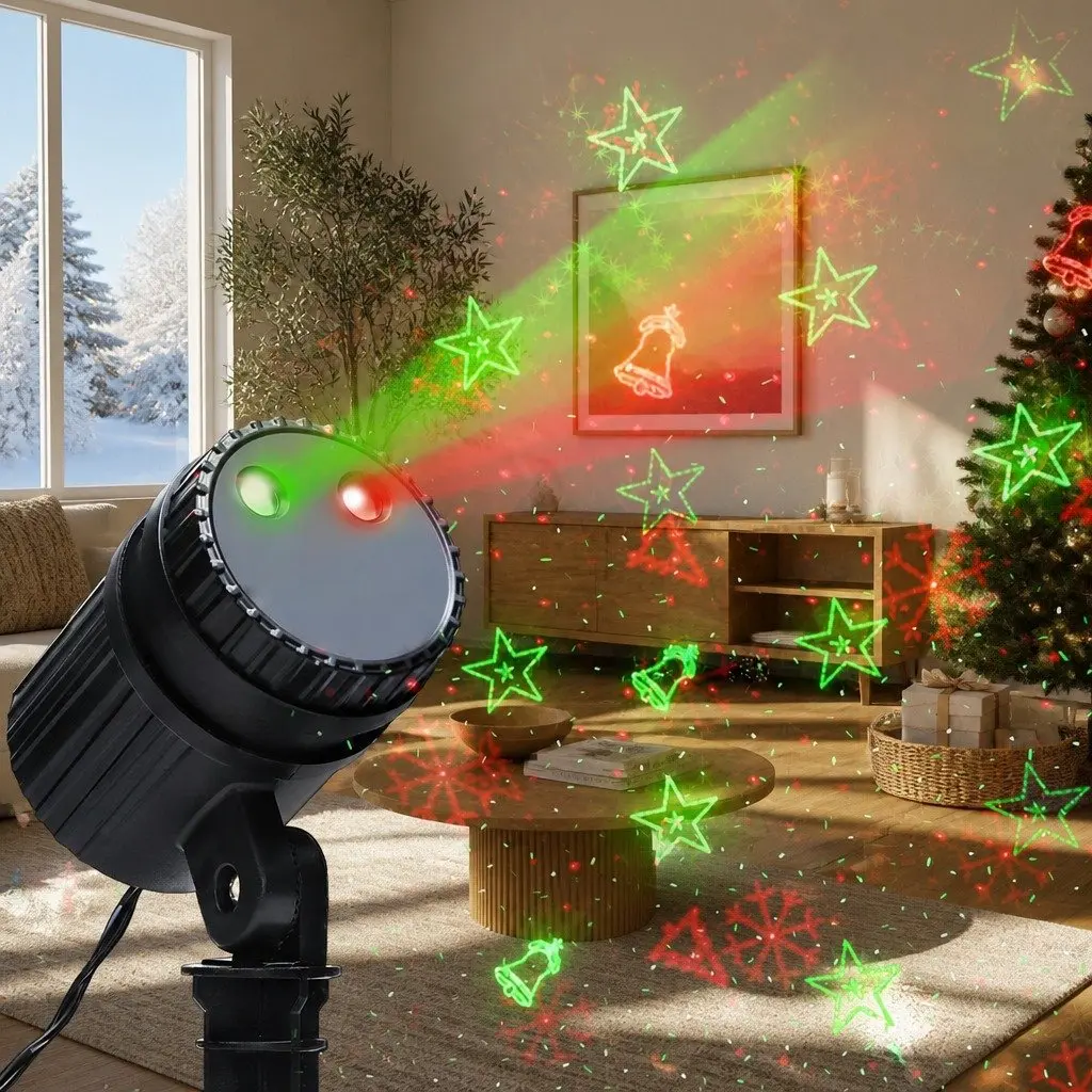 Laser Light Projector Outdoor Use Red Green Flashing