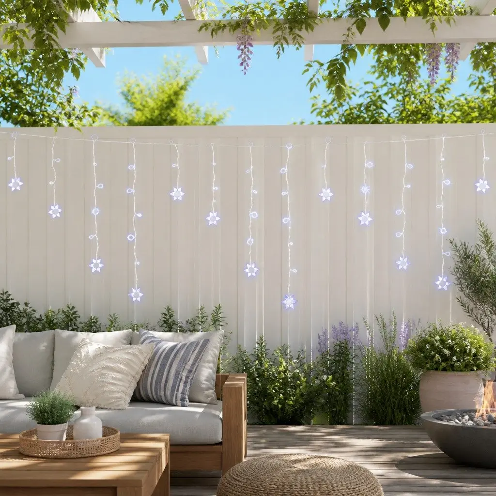 Icicle Christmas Lights Outdoor Indoor 6M 160 LED Cold White