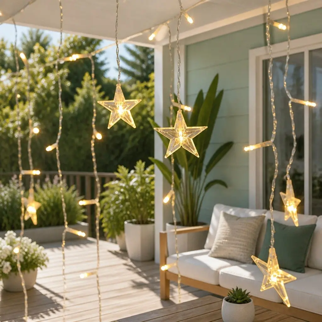 LED Icicle Christmas Lights Outdoor Garden Decoration 6M Warm White