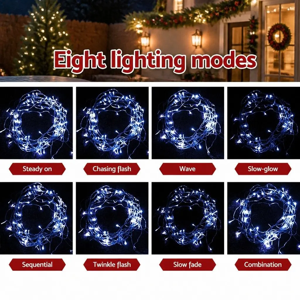 Icicle Lights Outdoor Indoor 20M Blue LED for Christmas Decoration
