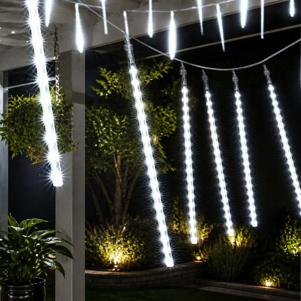 Christmas Icicle Lights Indoor Outdoor 7M Shower LED Falling Meteor Decoration