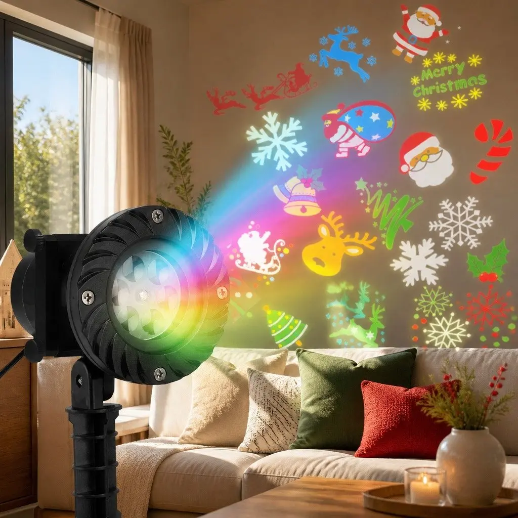 Laser Light Projector Outdoor Decorations 12 Designs Multicoloured