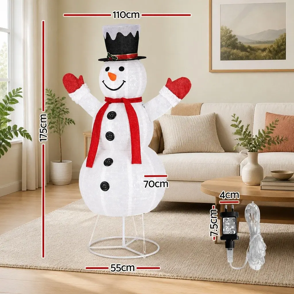 Christmas Light Snowman Indoor Outdoor 1.7M 200 LED Warm White