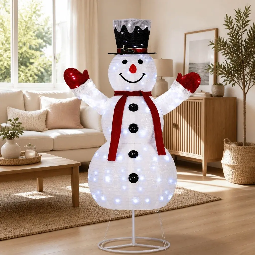 Christmas Light Snowman Indoor Outdoor 1.7M 200 LED Warm White