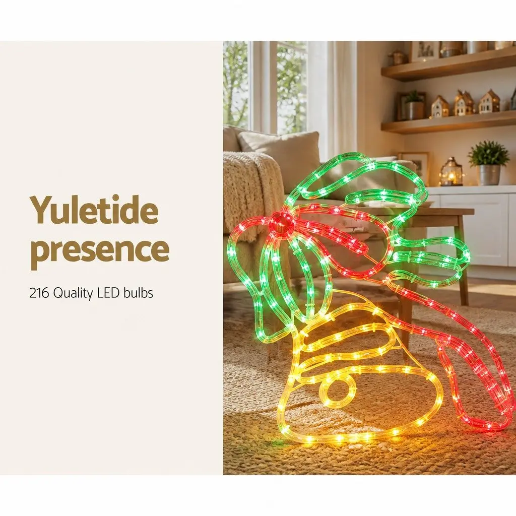 LED Multicoloured Christmas Bell Lights Outdoor Indoor 0.76M