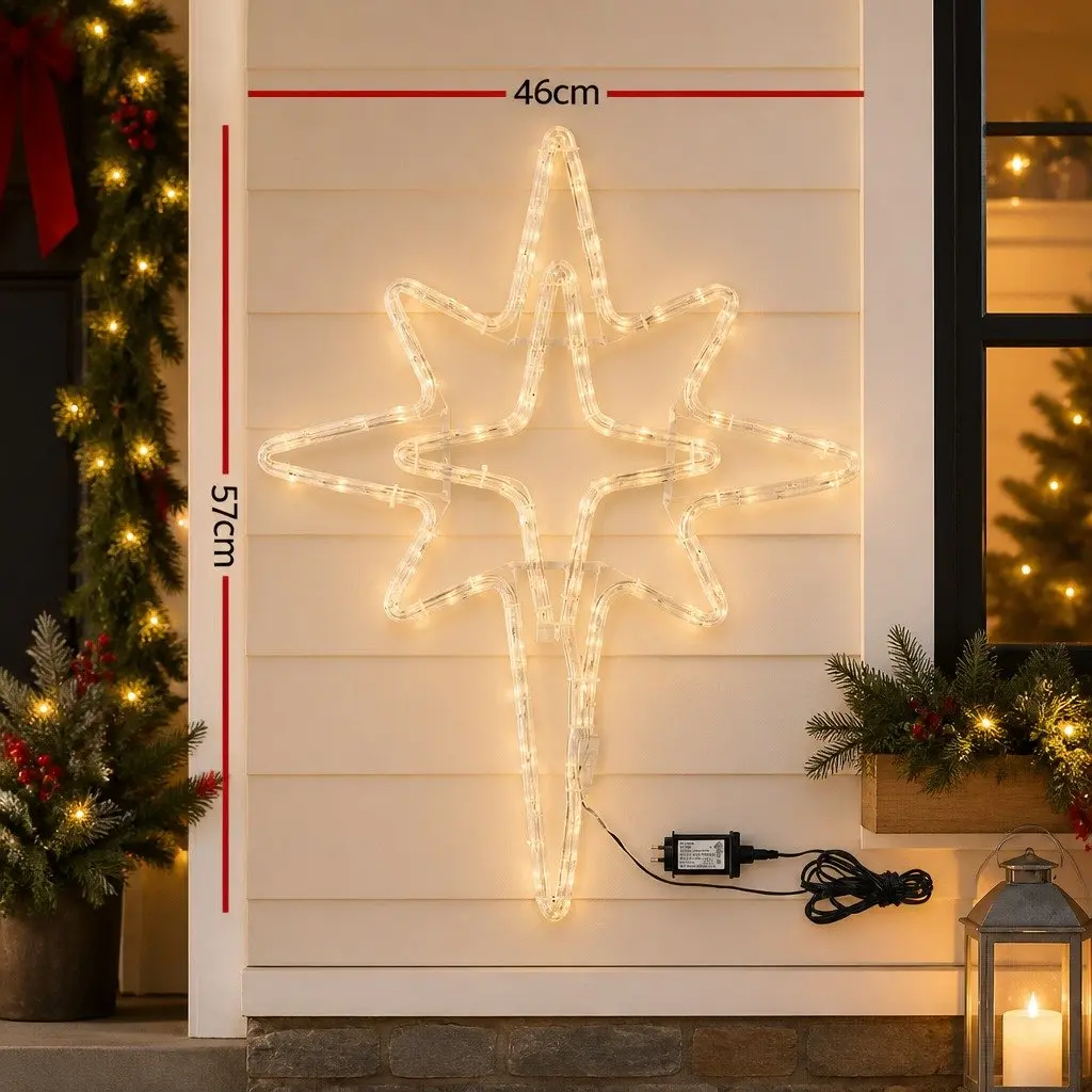 Bethlehem Star Christmas Light Decoration Indoor Outdoor 57cm 90 LED Warm White