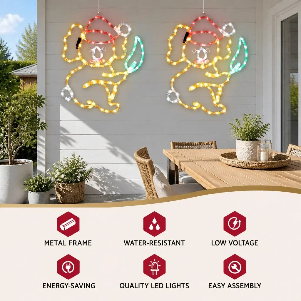 LED Christmas Lights Outdoor Garden Decoration 216 Multicolour Rope Light 0.48m