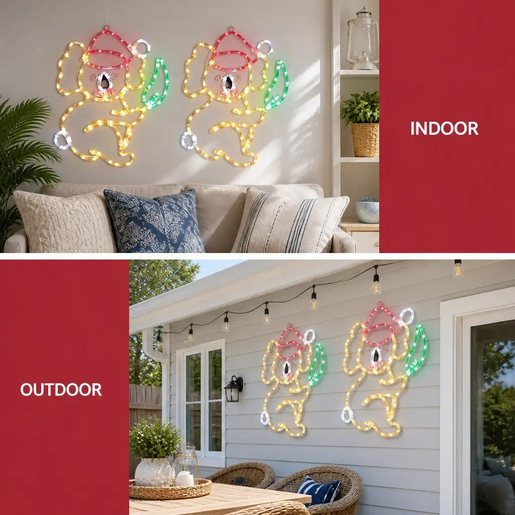 LED Christmas Lights Outdoor Garden Decoration 216 Multicolour Rope Light 0.48m