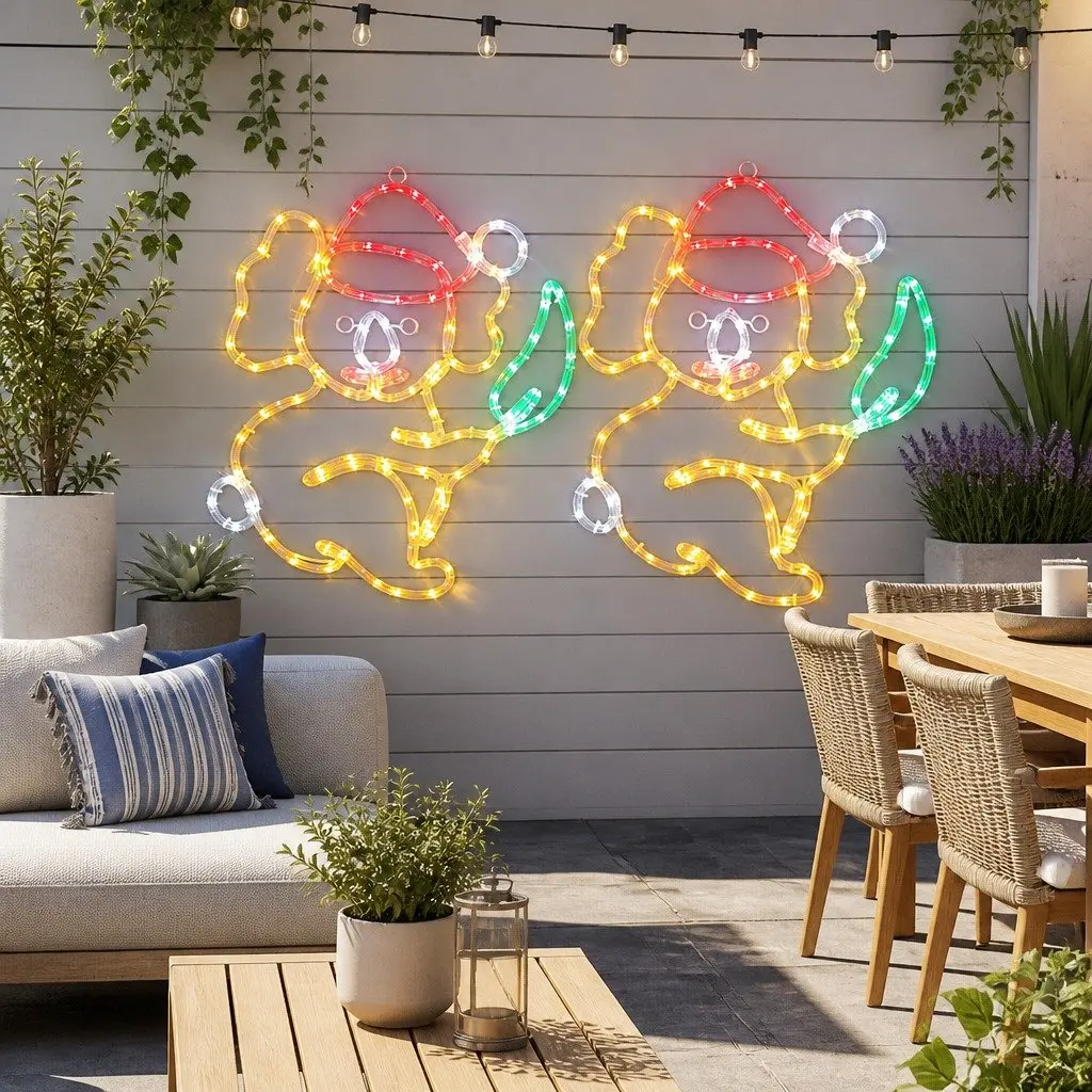 LED Christmas Lights Outdoor Garden Decoration 216 Multicolour Rope Light 0.48m