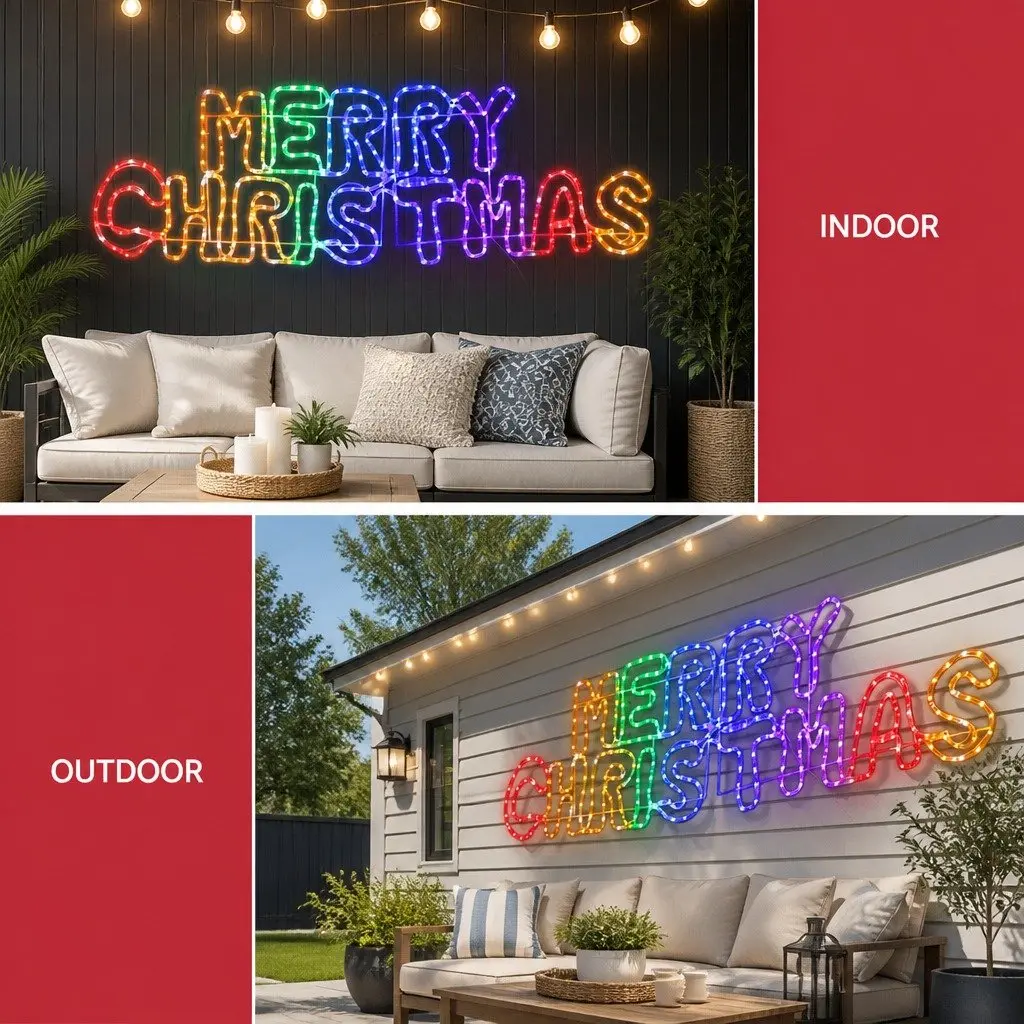 LED Rope Light Outdoor Decoration 1.6M Multicolour 360 Bulbs