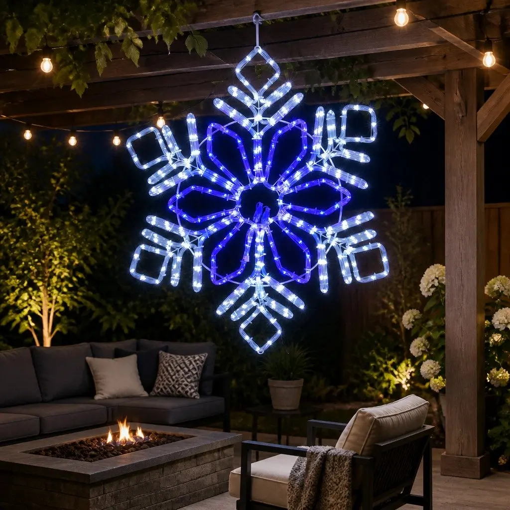 Christmas Lights Indoor Outdoor 0.82M Snow Motif 304 LED Multicoloured