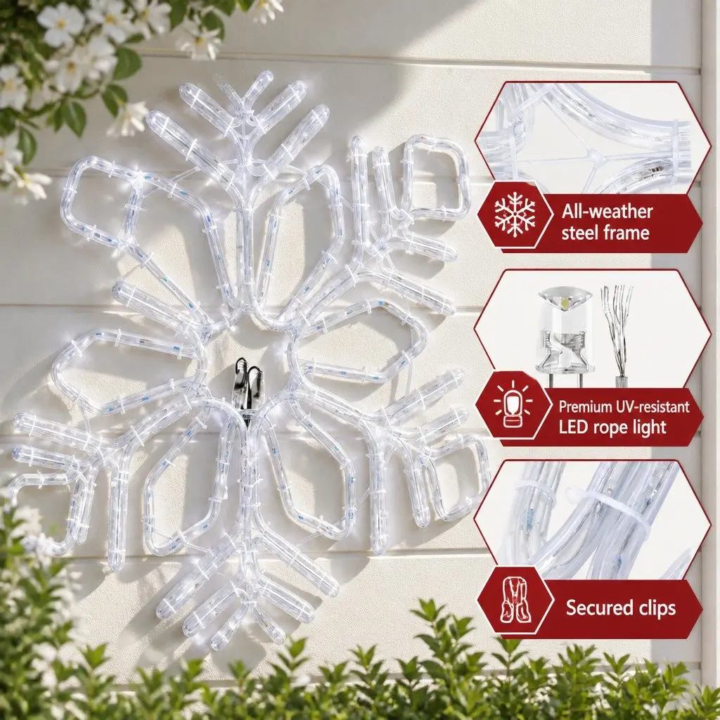 Christmas Lights Indoor Outdoor 0.82M Snow Motif 304 LED Multicoloured