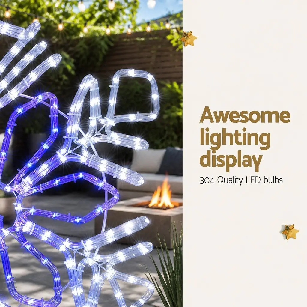 Christmas Lights Indoor Outdoor 0.82M Snow Motif 304 LED Multicoloured