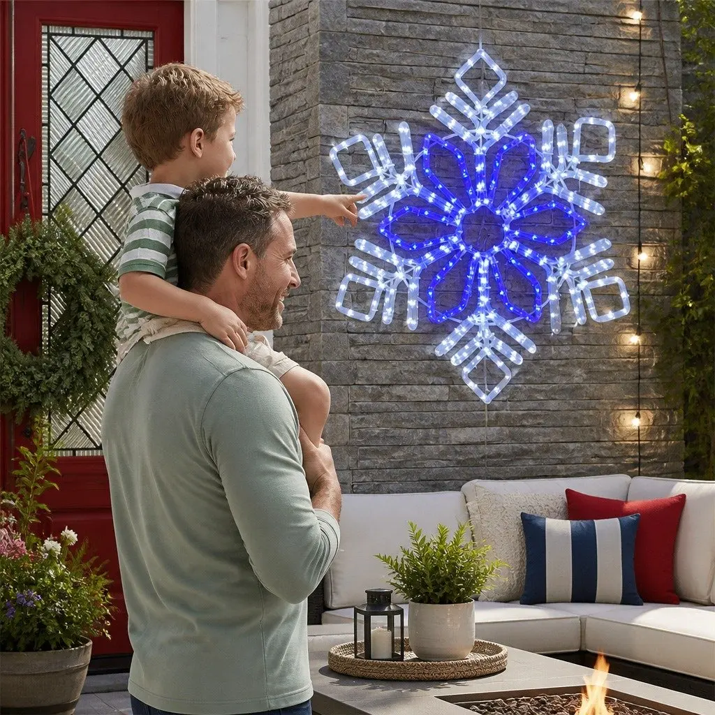 Christmas Lights Indoor Outdoor 0.82M Snow Motif 304 LED Multicoloured