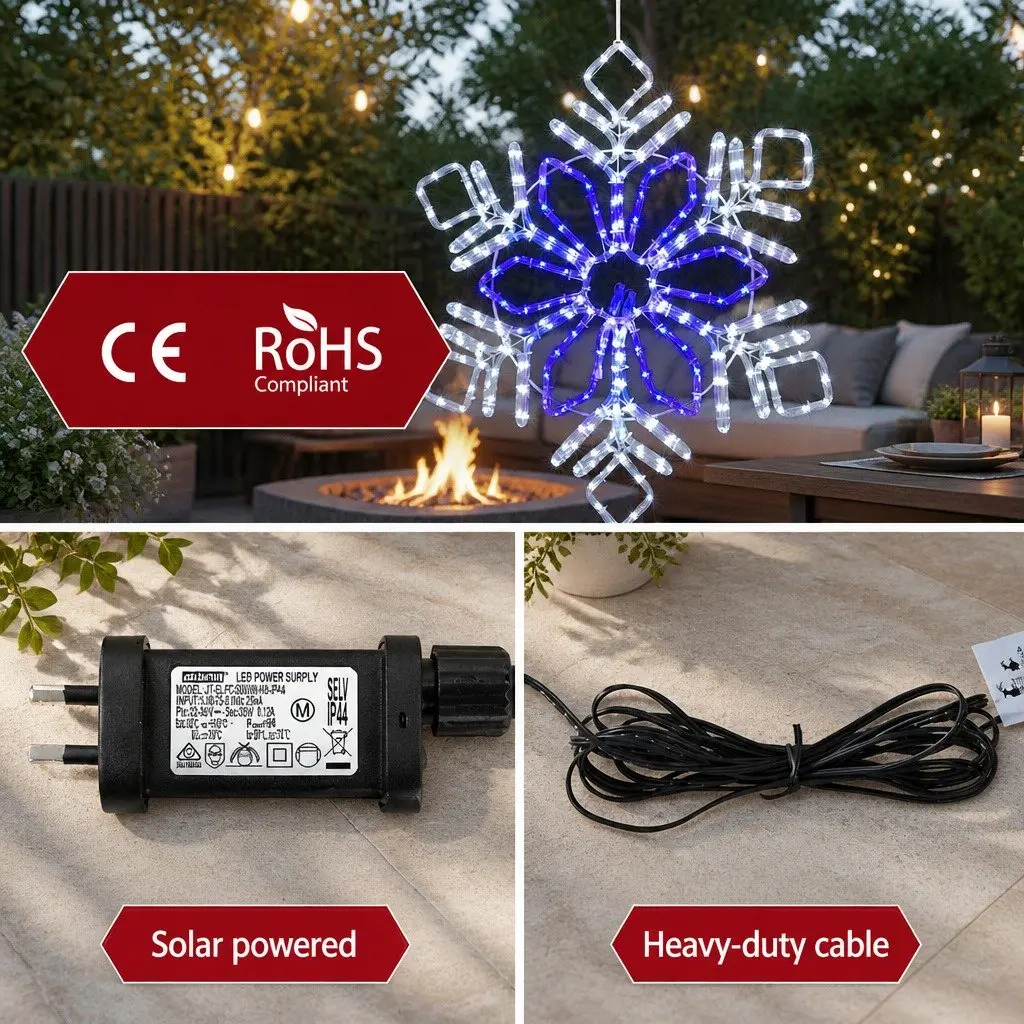Christmas Lights Indoor Outdoor 0.82M Snow Motif 304 LED Multicoloured