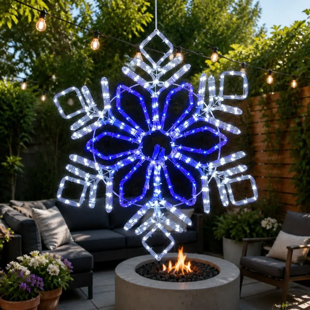 Christmas Lights Indoor Outdoor 0.82M Snow Motif 304 LED Multicoloured