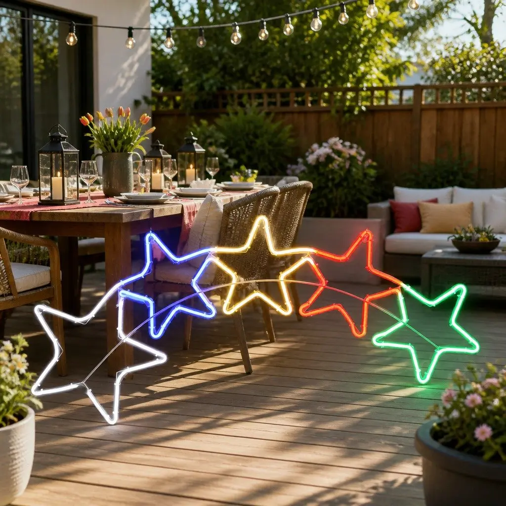 LED Rope Light Multicolour Decoration 1.25M Outdoor Christmas with 560 LED Bulbs