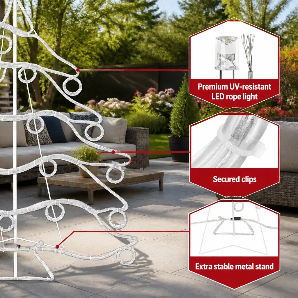 LED Christmas Light Outdoor Decoration 1.18M Multicolour 288 Bulbs