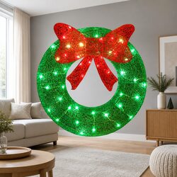 Specifications for 60cm Solar Christmas Wreath Light with LEDs