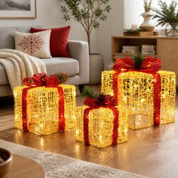 Christmas Lights Gift Box Set - 3 Pieces with 48 LEDs
