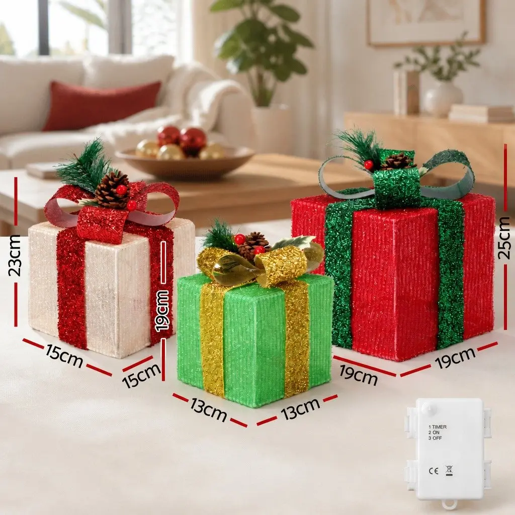 Christmas Light Set Indoor Outdoor 3 Piece 60 LED Multicolour