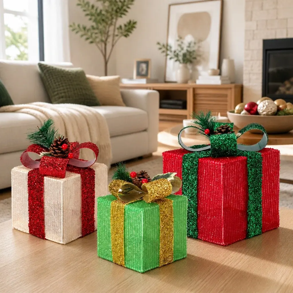 Christmas Light Set Indoor Outdoor 3 Piece 60 LED Multicolour