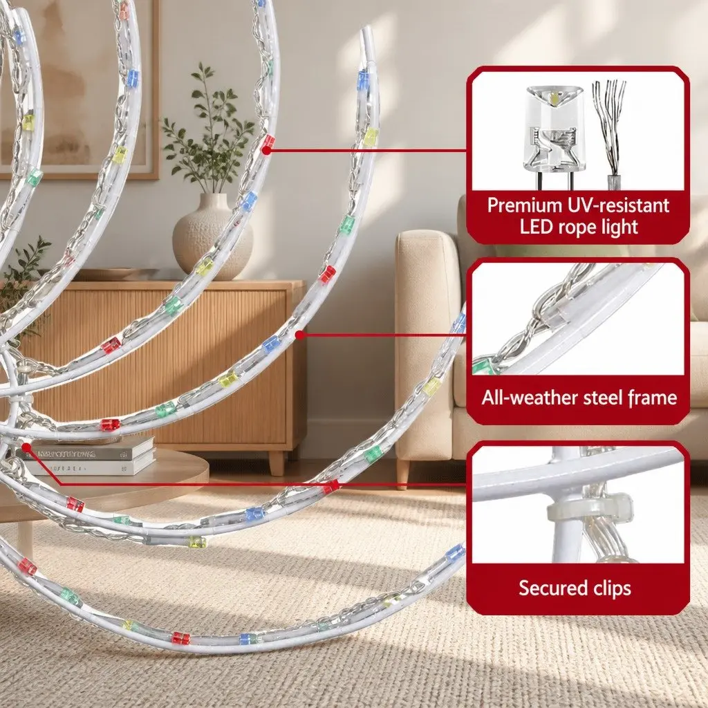Multi-Coloured LED Christmas Lights Decoration Motif 0.5M Indoor Outdoor Use