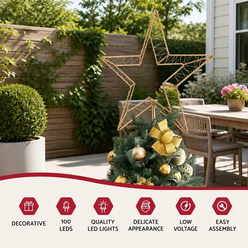 LED Christmas Lights Outdoor Decoration 3D Star 42cm for Garden and Backyard