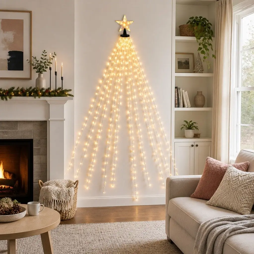 Christmas Waterfall String Lights Indoor Outdoor 2.5M 300 LED