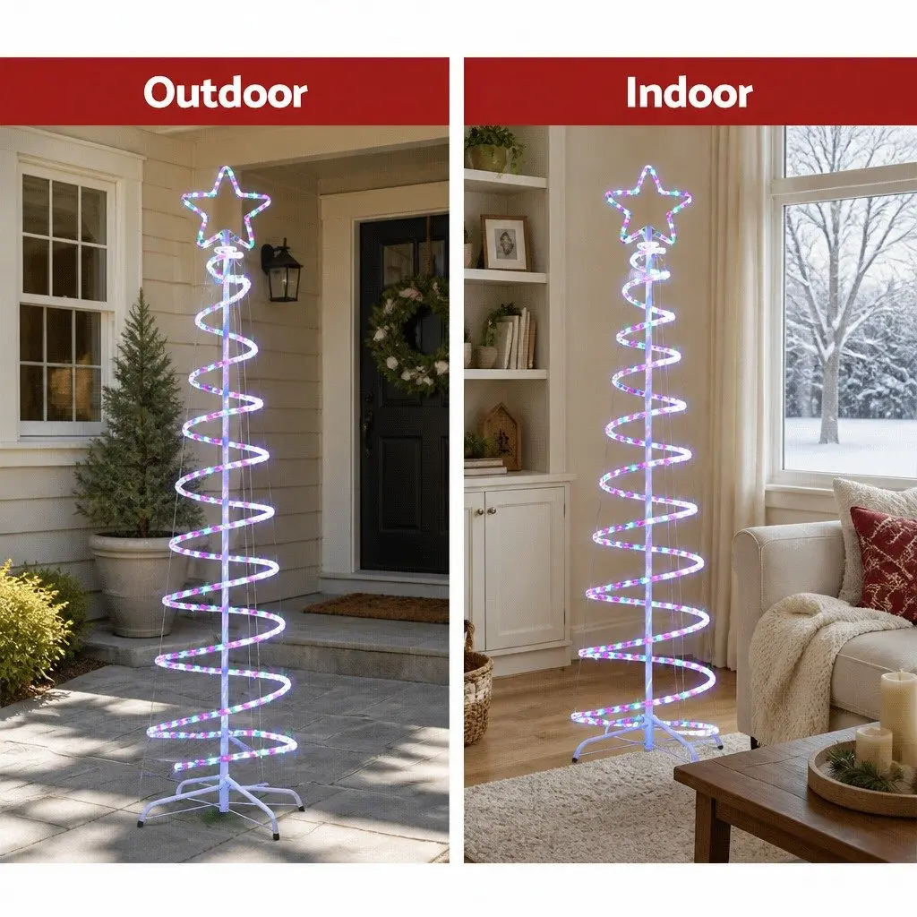 LED Christmas Tree Indoor Outdoor 1.88M Multicoloured Lights