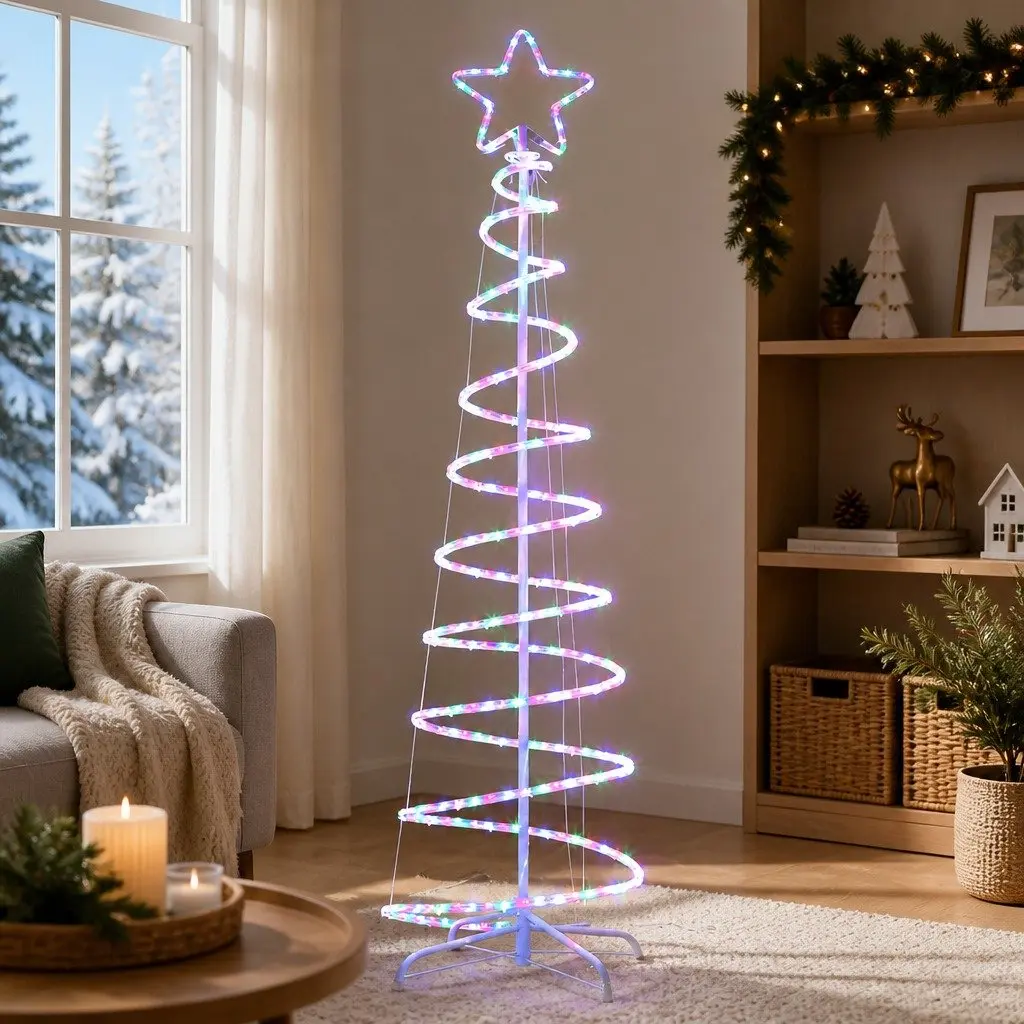 LED Christmas Tree Indoor Outdoor 1.88M Multicoloured Lights