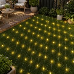 LED Net String Lights Specifications: 1000 Warm White Bulbs