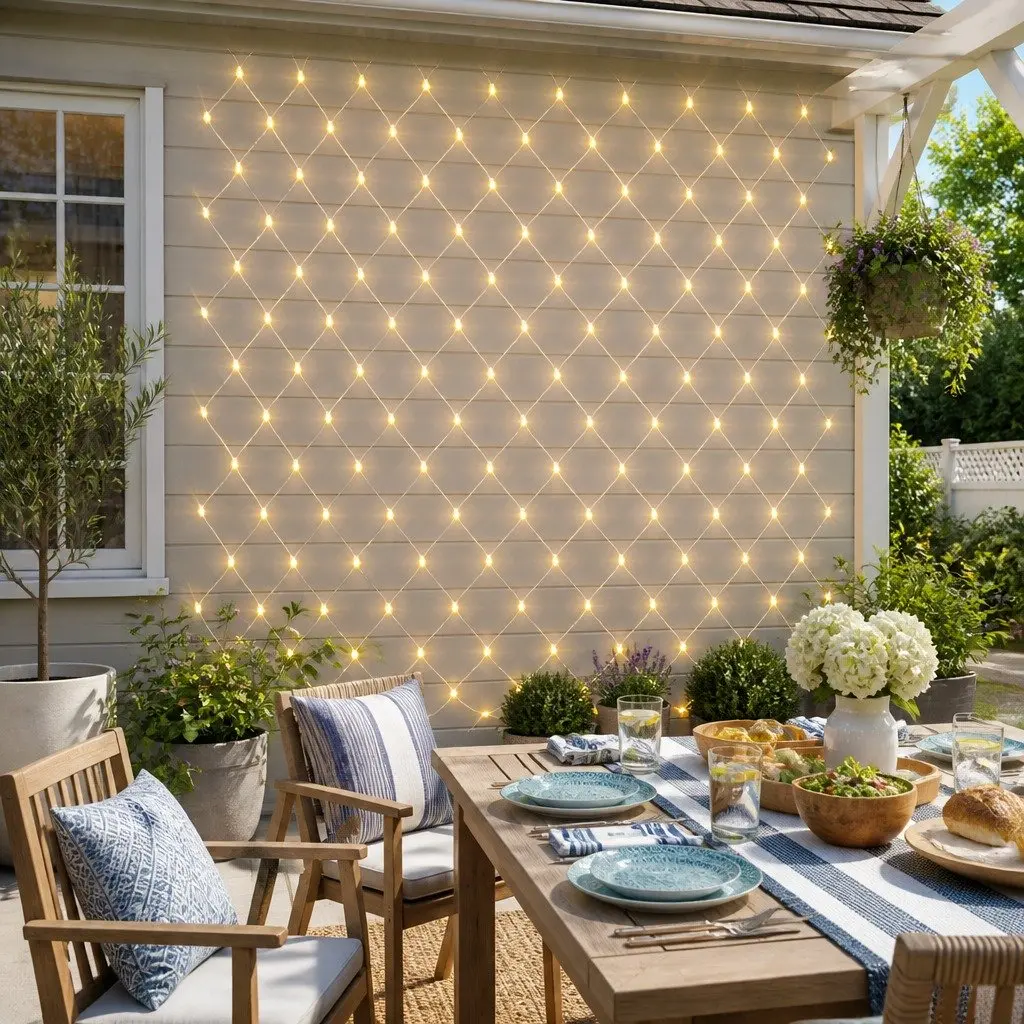 Christmas Net Lights Outdoor Indoor 3M x 2M 504 LED Warm White Solar Powered