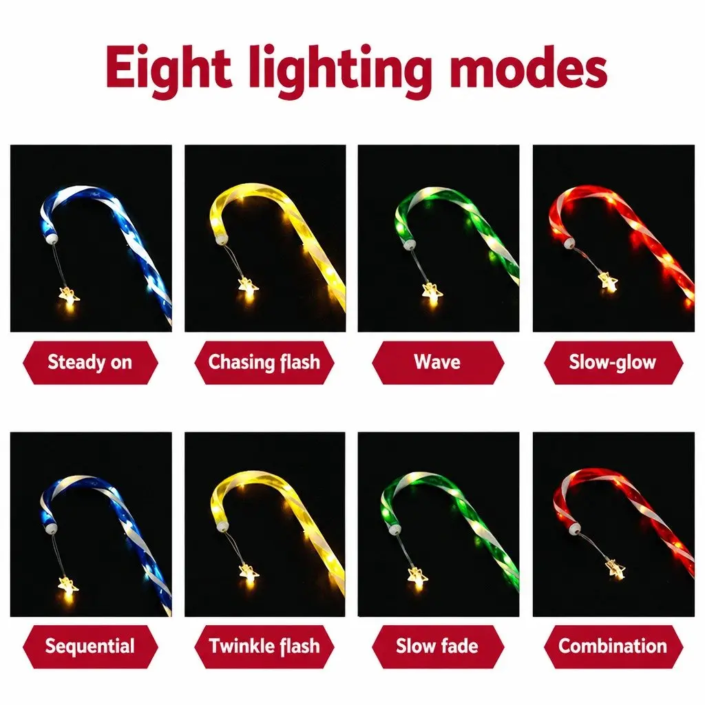 8 PCS Christmas Path Ground Lights 72 LED Outdoor Garden Decorations Multicolour
