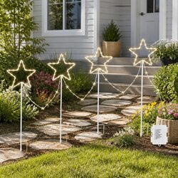 Christmas Star Path Lights with 144 LEDs - Specs Inside