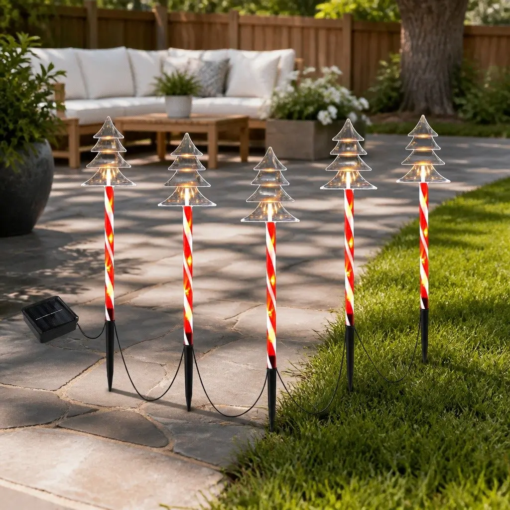 Solar LED Christmas Path Lights 5 PCS