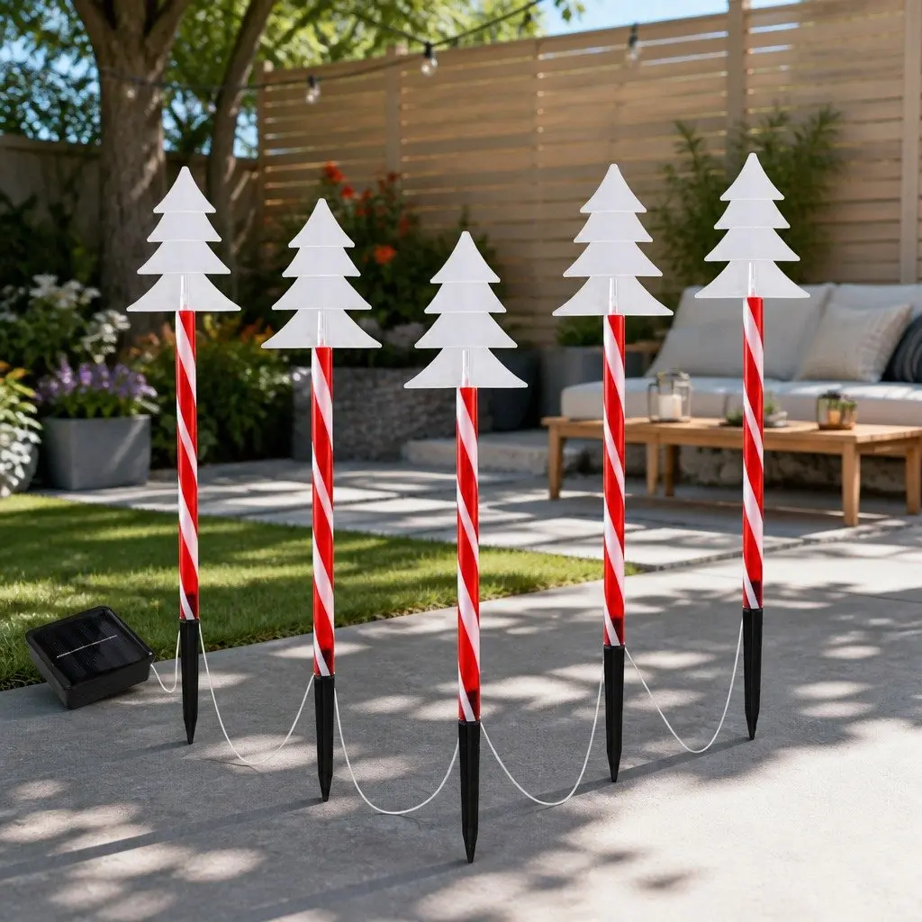 Solar LED Christmas Path Lights 5 PCS